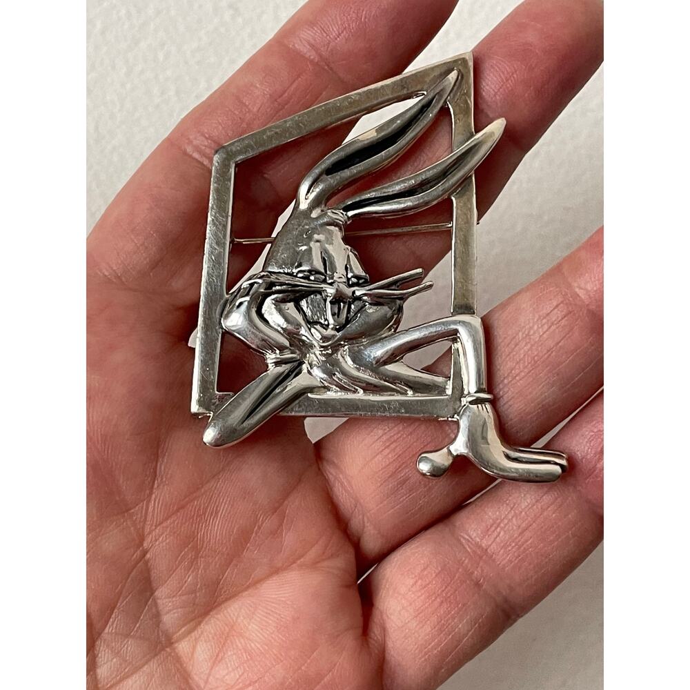 Bugs Bunny 1993 Warner Bros Pin WB Inc Brooch Collectable Signed Brooch